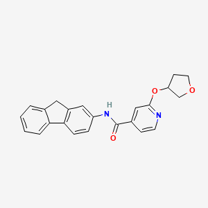 molecular formula C23H20N2O3 B2920860 N-(9H-fluoren-2-yl)-2-(oxolan-3-yloxy)pyridine-4-carboxamide CAS No. 1903012-30-5