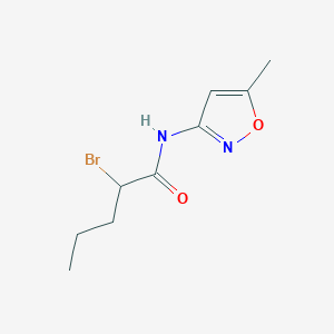 molecular formula C9H13BrN2O2 B2920880 2-bromo-N-(5-methyl-1,2-oxazol-3-yl)pentanamide CAS No. 923163-54-6