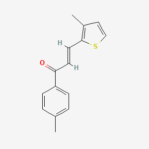molecular formula C15H14OS B2920917 (2E)-1-(4-methylphenyl)-3-(3-methylthiophen-2-yl)prop-2-en-1-one CAS No. 77869-09-1