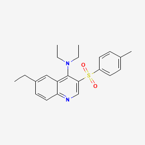 molecular formula C22H26N2O2S B2920975 N,N,6-triethyl-3-tosylquinolin-4-amine CAS No. 895646-51-2