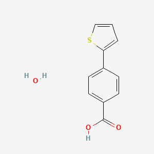 molecular formula C11H10O3S B2920982 4-(Thiophen-2-yl)benzoic acid hydrate CAS No. 1448075-44-2