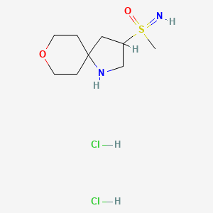 molecular formula C9H20Cl2N2O2S B2921036 imino(methyl){8-oxa-1-azaspiro[4.5]decan-3-yl}-lambda6-sulfanonedihydrochloride CAS No. 2551114-76-0