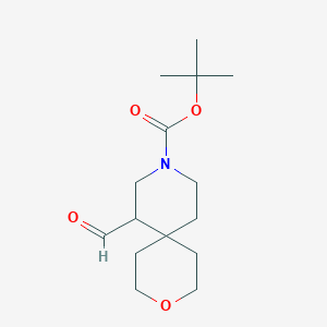 molecular formula C15H25NO4 B2921037 tert-Butyl 7-formyl-3-oxa-9-azaspiro[5.5]undecane-9-carboxylate CAS No. 2225136-16-1