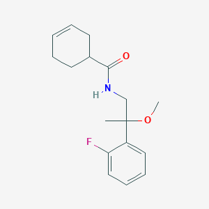 molecular formula C17H22FNO2 B2921042 N-[2-(2-FLUOROPHENYL)-2-METHOXYPROPYL]CYCLOHEX-3-ENE-1-CARBOXAMIDE CAS No. 1797559-03-5