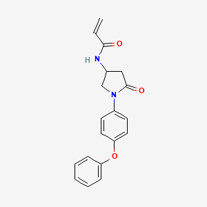 molecular formula C19H18N2O3 B2921043 N-[5-Oxo-1-(4-phenoxyphenyl)pyrrolidin-3-yl]prop-2-enamide CAS No. 2127242-06-0