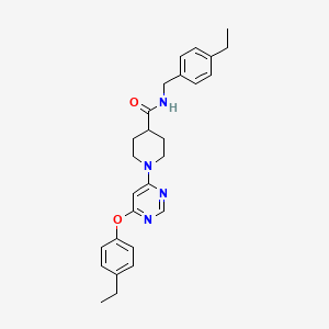 N-(4-ethylbenzyl)-1-[6-(4-ethylphenoxy)pyrimidin-4-yl]piperidine-4-carboxamide