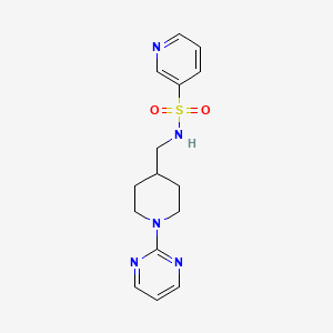 molecular formula C15H19N5O2S B2921066 N-((1-(pyrimidin-2-yl)piperidin-4-yl)methyl)pyridine-3-sulfonamide CAS No. 1235671-44-9