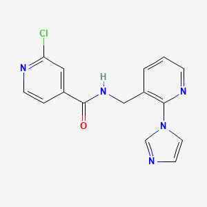 2-chloro-N-{[2-(1H-imidazol-1-yl)pyridin-3-yl]methyl}pyridine-4-carboxamide