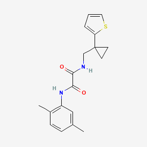 N1-(2,5-dimethylphenyl)-N2-((1-(thiophen-2-yl)cyclopropyl)methyl)oxalamide