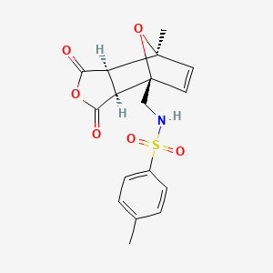 exo-cis-(+/-)-1-[(1-Sulfonamidomethyl-4-methyl-benzyl)]-4-methyl-7-oxabicyclo[2.2.1]hept-5-en-2,3-dicarboxylic anhydride