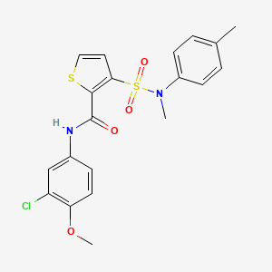 N-(3-chloro-4-methoxyphenyl)-3-[methyl(4-methylphenyl)sulfamoyl]thiophene-2-carboxamide