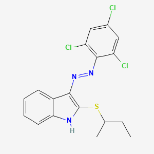 2-(sec-butylsulfanyl)-3H-indol-3-one N-(2,4,6-trichlorophenyl)hydrazone