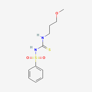 molecular formula C11H16N2O3S2 B2921086 1-(Benzenesulfonyl)-3-(3-methoxypropyl)thiourea CAS No. 630091-24-6