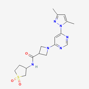 1-(6-(3,5-dimethyl-1H-pyrazol-1-yl)pyrimidin-4-yl)-N-(1,1-dioxidotetrahydrothiophen-3-yl)azetidine-3-carboxamide