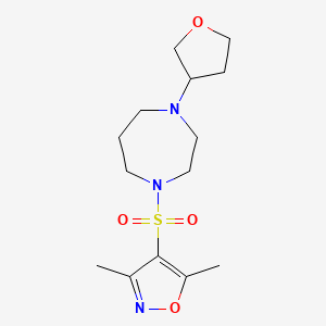 3,5-Dimethyl-4-((4-(tetrahydrofuran-3-yl)-1,4-diazepan-1-yl)sulfonyl)isoxazole