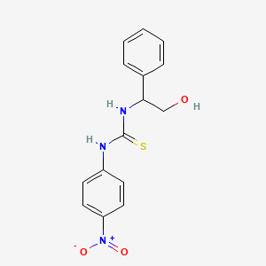 molecular formula C15H15N3O3S B2921095 1-(2-Hydroxy-1-phenylethyl)-3-(4-nitrophenyl)thiourea CAS No. 200629-13-6