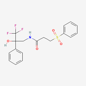 3-(phenylsulfonyl)-N-(3,3,3-trifluoro-2-hydroxy-2-phenylpropyl)propanamide