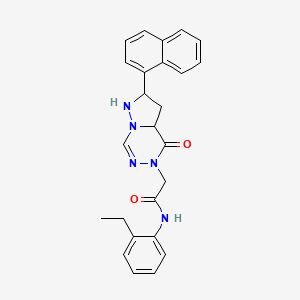 molecular formula C25H21N5O2 B2921107 N-(2-ethylphenyl)-2-[2-(naphthalen-1-yl)-4-oxo-4H,5H-pyrazolo[1,5-d][1,2,4]triazin-5-yl]acetamide CAS No. 1326829-06-4