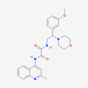 molecular formula C25H28N4O4 B2921108 N'-[2-(3-methoxyphenyl)-2-(morpholin-4-yl)ethyl]-N-(2-methylquinolin-4-yl)ethanediamide CAS No. 942012-41-1