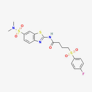 N-(6-(N,N-dimethylsulfamoyl)benzo[d]thiazol-2-yl)-4-((4-fluorophenyl)sulfonyl)butanamide