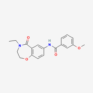 N-(4-ethyl-5-oxo-2,3,4,5-tetrahydrobenzo[f][1,4]oxazepin-7-yl)-3-methoxybenzamide