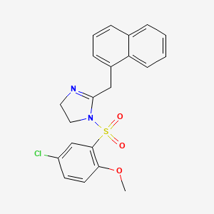 1-(5-chloro-2-methoxybenzenesulfonyl)-2-[(naphthalen-1-yl)methyl]-4,5-dihydro-1H-imidazole