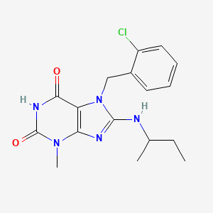 8-(Butan-2-ylamino)-7-[(2-chlorophenyl)methyl]-3-methylpurine-2,6-dione