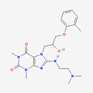 8-((2-(dimethylamino)ethyl)amino)-7-(2-hydroxy-3-(o-tolyloxy)propyl)-1,3-dimethyl-1H-purine-2,6(3H,7H)-dione