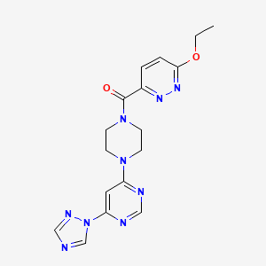 (4-(6-(1H-1,2,4-triazol-1-yl)pyrimidin-4-yl)piperazin-1-yl)(6-ethoxypyridazin-3-yl)methanone