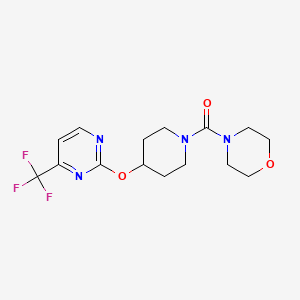 Morpholin-4-yl-[4-[4-(trifluoromethyl)pyrimidin-2-yl]oxypiperidin-1-yl]methanone