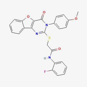 N-(2-fluorophenyl)-2-((3-(4-methoxyphenyl)-4-oxo-3,4-dihydrobenzofuro[3,2-d]pyrimidin-2-yl)thio)acetamide
