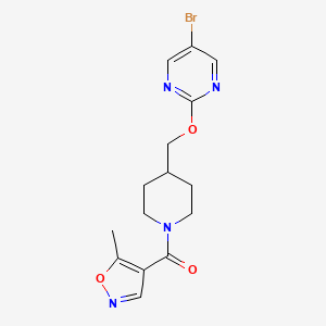 [4-[(5-Bromopyrimidin-2-yl)oxymethyl]piperidin-1-yl]-(5-methyl-1,2-oxazol-4-yl)methanone
