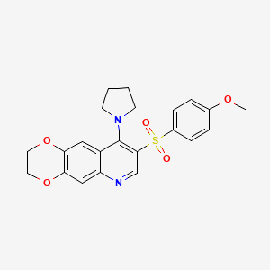 8-[(4-Methoxyphenyl)sulfonyl]-9-pyrrolidin-1-yl-2,3-dihydro[1,4]dioxino[2,3-g]quinoline