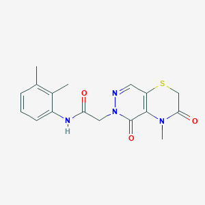 molecular formula C17H18N4O3S B2921136 N-(2,3-dimethylphenyl)-2-{4-methyl-3,5-dioxo-2H,3H,4H,5H,6H-pyridazino[4,5-b][1,4]thiazin-6-yl}acetamide CAS No. 1251670-16-2
