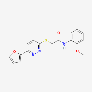 2-[6-(furan-2-yl)pyridazin-3-yl]sulfanyl-N-(2-methoxyphenyl)acetamide