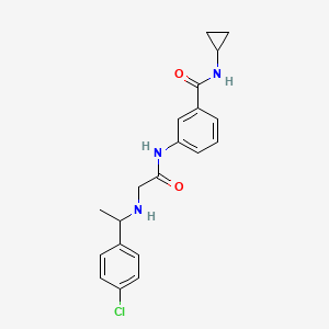 3-(2-{[1-(4-chlorophenyl)ethyl]amino}acetamido)-N-cyclopropylbenzamide