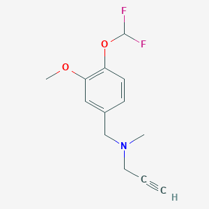 {[4-(Difluoromethoxy)-3-methoxyphenyl]methyl}(methyl)(prop-2-yn-1-yl)amine