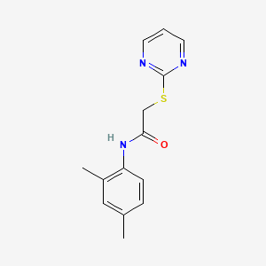 molecular formula C14H15N3OS B2921149 N-(2,4-DIMETHYLPHENYL)-2-(PYRIMIDIN-2-YLSULFANYL)ACETAMIDE CAS No. 403835-63-2