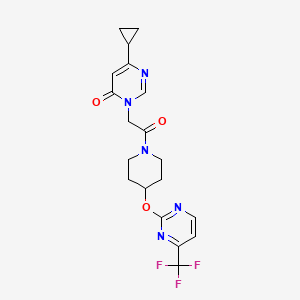 6-Cyclopropyl-3-[2-oxo-2-[4-[4-(trifluoromethyl)pyrimidin-2-yl]oxypiperidin-1-yl]ethyl]pyrimidin-4-one