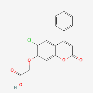 molecular formula C17H11ClO5 B2921151 [(6-chloro-2-oxo-4-phenyl-2H-chromen-7-yl)oxy]acetic acid 
