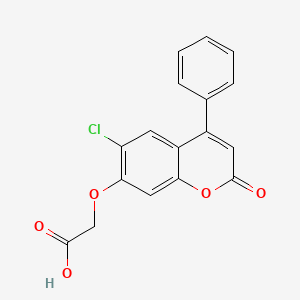 molecular formula C17H11ClO5 B2921151 [(6-氯-2-氧代-4-苯基-2H-色满-7-基)氧基]乙酸 CAS No. 130181-10-1
