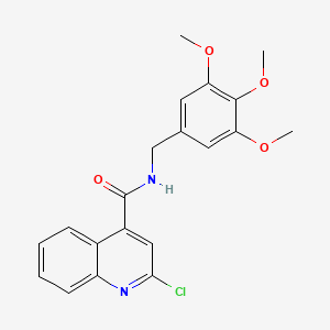 molecular formula C20H19ClN2O4 B2921160 2-chloro-N-[(3,4,5-trimethoxyphenyl)methyl]quinoline-4-carboxamide CAS No. 1118834-20-0