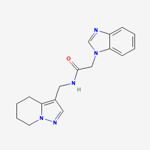 molecular formula C17H19N5O B2921173 2-(1H-benzo[d]imidazol-1-yl)-N-((4,5,6,7-tetrahydropyrazolo[1,5-a]pyridin-3-yl)methyl)acetamide CAS No. 2034340-47-9
