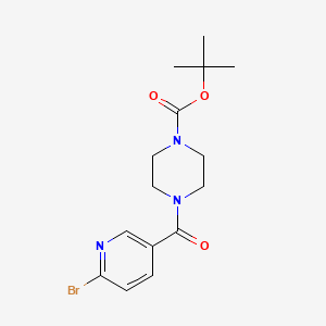 molecular formula C15H20BrN3O3 B2921189 Tert-butyl 4-(6-bromopyridine-3-carbonyl)piperazine-1-carboxylate CAS No. 1049023-29-1