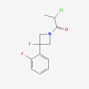 2-Chloro-1-[3-fluoro-3-(2-fluorophenyl)azetidin-1-yl]propan-1-one