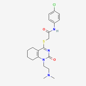 N-(4-chlorophenyl)-2-((1-(2-(dimethylamino)ethyl)-2-oxo-1,2,5,6,7,8-hexahydroquinazolin-4-yl)thio)acetamide
