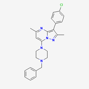 7-(4-Benzylpiperazin-1-yl)-3-(4-chlorophenyl)-2,5-dimethylpyrazolo[1,5-a]pyrimidine