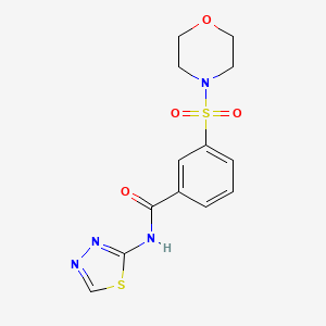 3-(Morpholine-4-sulfonyl)-N-[1,3,4]thiadiazol-2-yl-benzamide