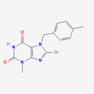 8-Bromo-3-methyl-7-[(4-methylphenyl)methyl]purine-2,6-dione