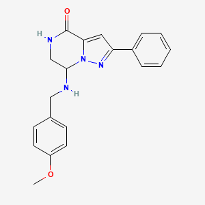 7-[(4-methoxybenzyl)amino]-2-phenyl-6,7-dihydropyrazolo[1,5-a]pyrazin-4(5H)-one